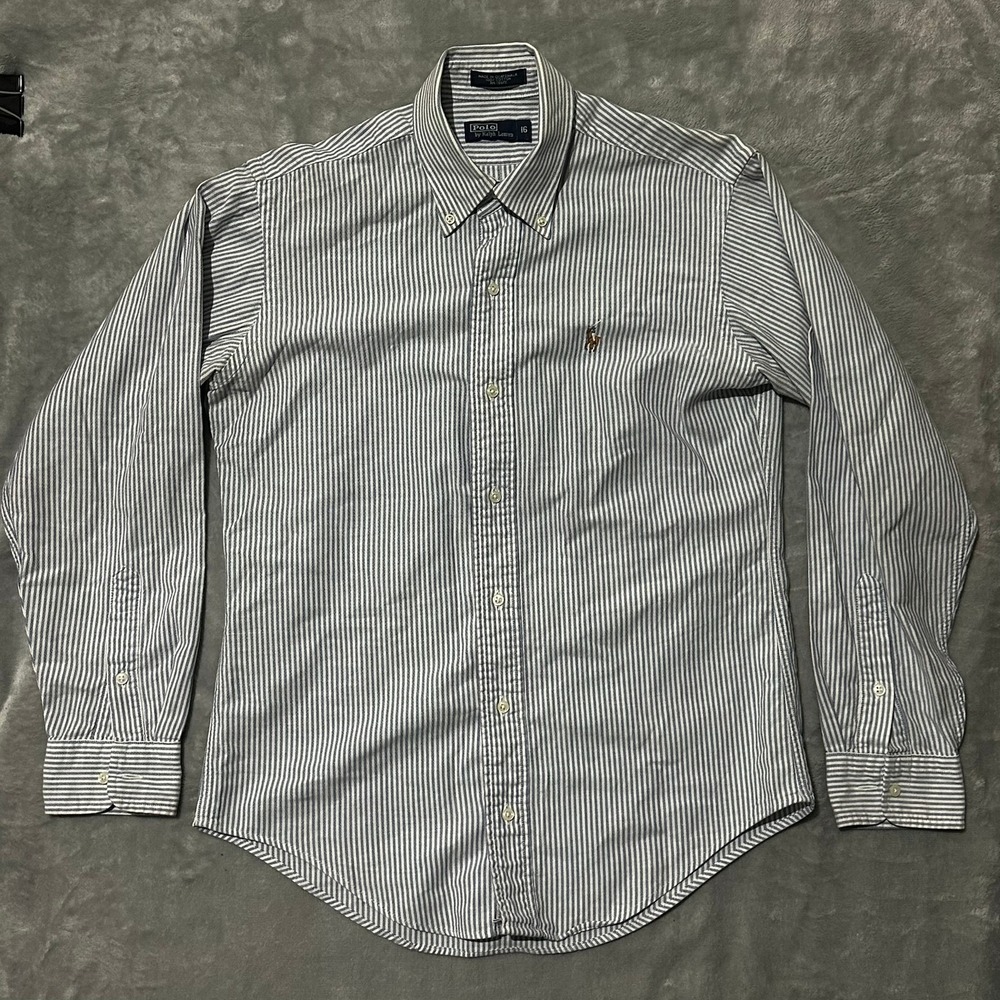 Polo by Ralph Lauren Navy and White Striped Shirt